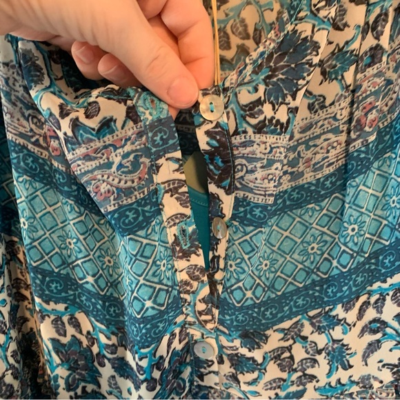 SMYM Sienna Swing Tunic Mini Dress in Blue Paisley - Picture 10 of 16